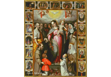 フランチェスコ・マーティ作「ロザリオの聖母マリアと14の奇跡」
